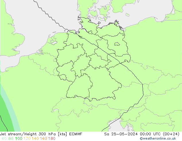 джет ECMWF сб 25.05.2024 00 UTC