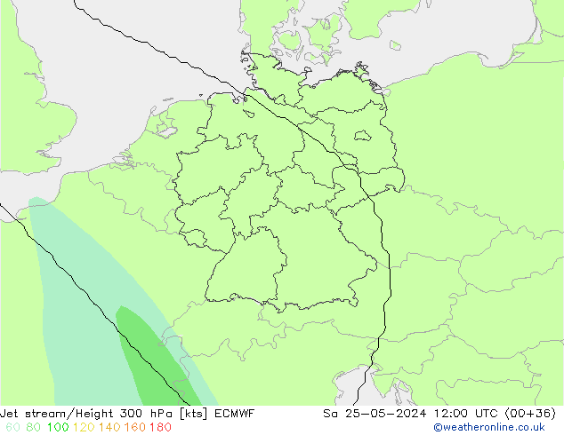 Courant-jet ECMWF sam 25.05.2024 12 UTC