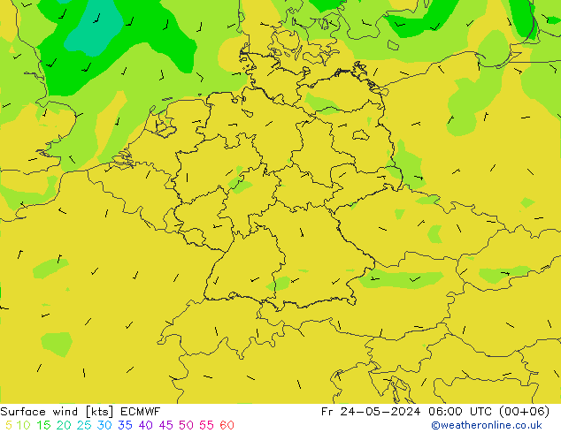  10 m ECMWF  24.05.2024 06 UTC