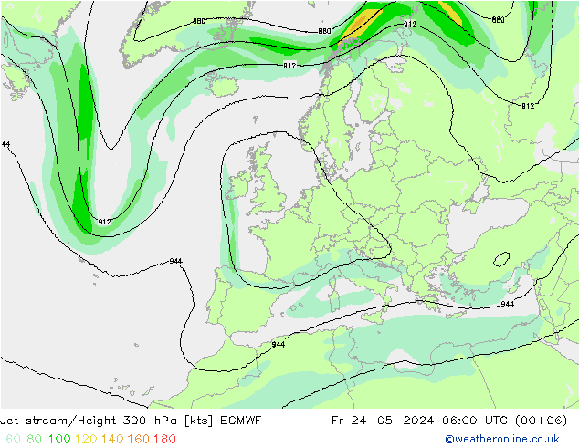 高速氣流 ECMWF 星期五 24.05.2024 06 UTC