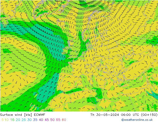  10 m ECMWF  30.05.2024 06 UTC