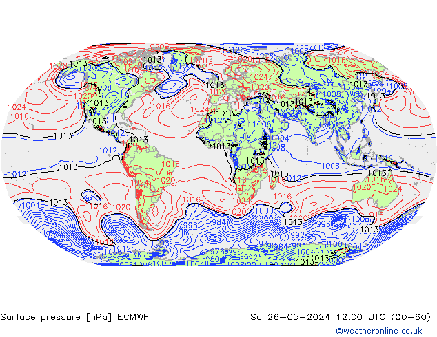 Surface pressure ECMWF Su 26.05.2024 12 UTC