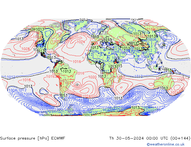 Yer basıncı ECMWF Per 30.05.2024 00 UTC