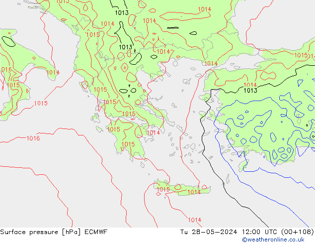 Luchtdruk (Grond) ECMWF di 28.05.2024 12 UTC