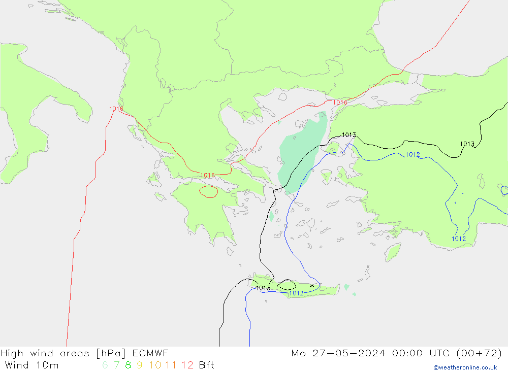 High wind areas ECMWF Seg 27.05.2024 00 UTC