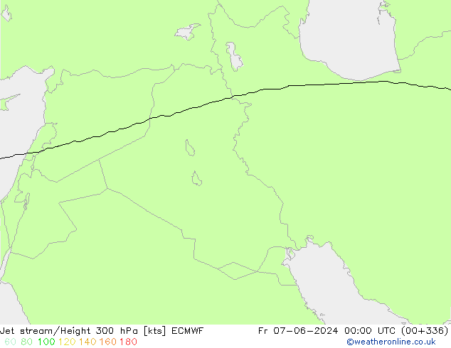 Jet stream/Height 300 hPa ECMWF Fr 07.06.2024 00 UTC