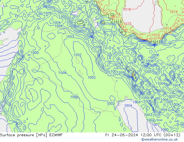 приземное давление ECMWF пт 24.05.2024 12 UTC