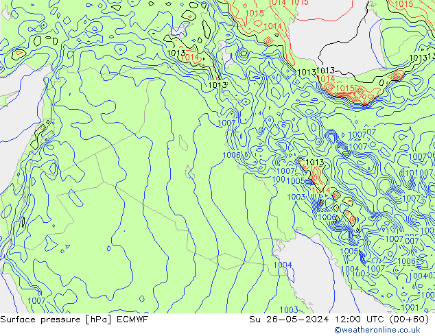 pression de l'air ECMWF dim 26.05.2024 12 UTC