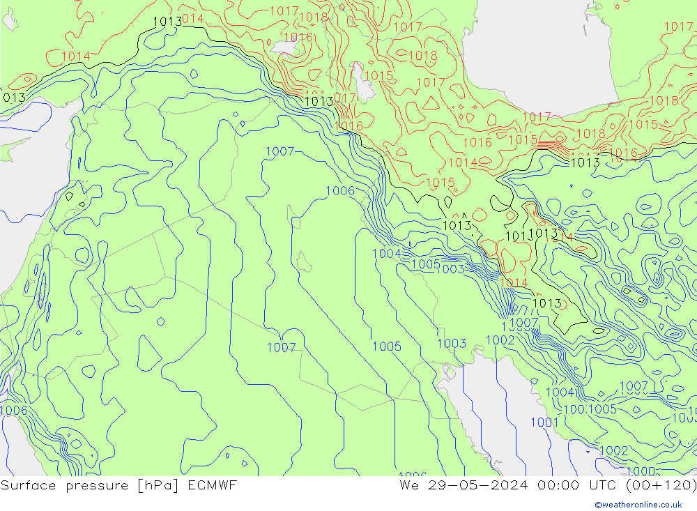 приземное давление ECMWF ср 29.05.2024 00 UTC