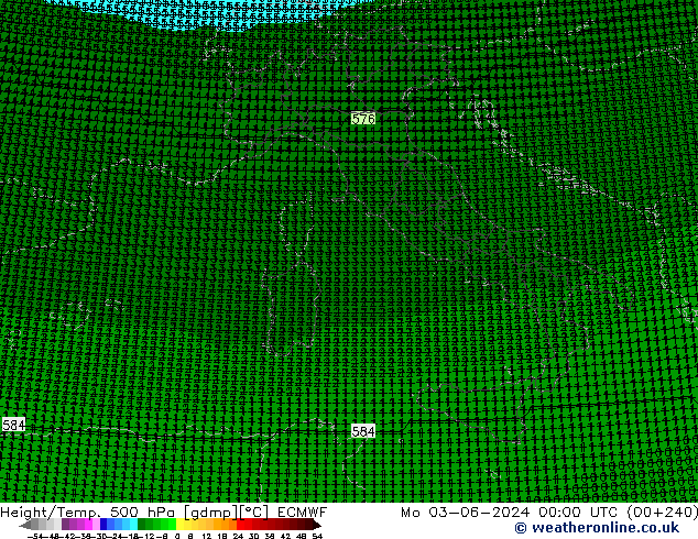 Height/Temp. 500 hPa ECMWF  03.06.2024 00 UTC