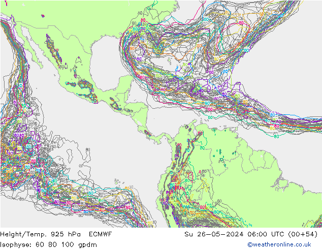 Height/Temp. 925 hPa ECMWF Su 26.05.2024 06 UTC