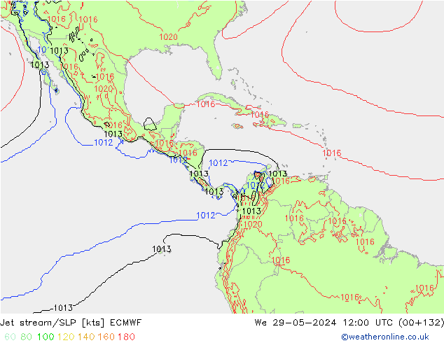 Courant-jet ECMWF mer 29.05.2024 12 UTC