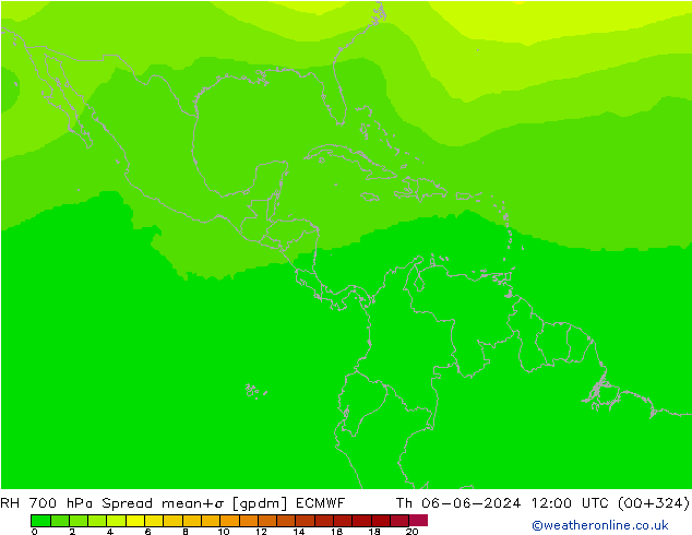 RV 700 hPa Spread ECMWF do 06.06.2024 12 UTC