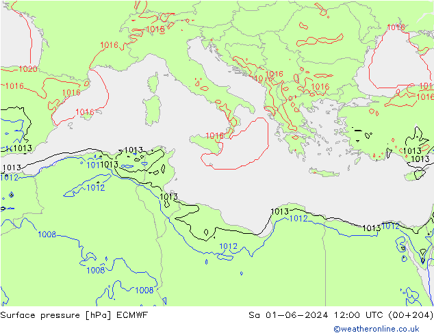 pression de l'air ECMWF sam 01.06.2024 12 UTC