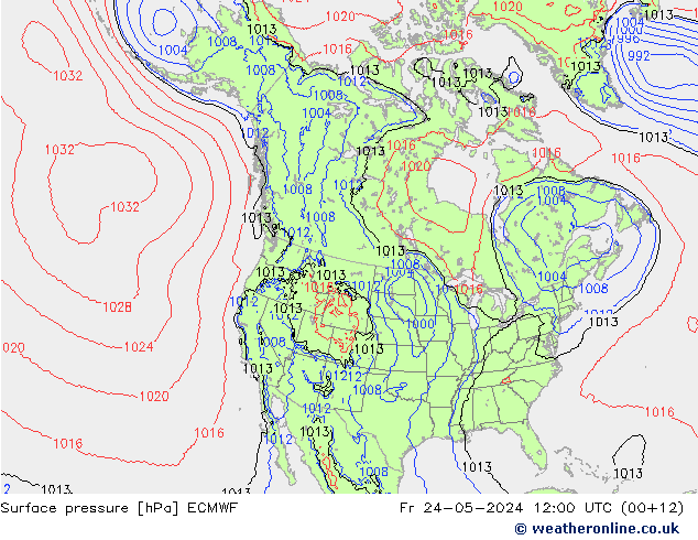 pression de l'air ECMWF ven 24.05.2024 12 UTC