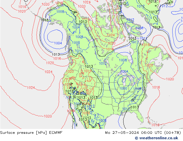 Luchtdruk (Grond) ECMWF ma 27.05.2024 06 UTC