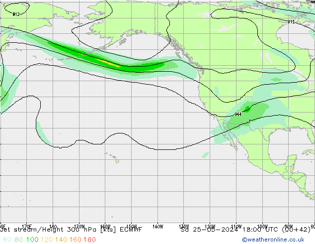 Jet stream ECMWF Sáb 25.05.2024 18 UTC