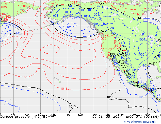 Surface pressure ECMWF Su 26.05.2024 18 UTC