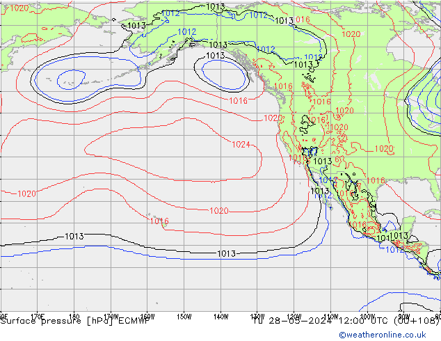 pression de l'air ECMWF mar 28.05.2024 12 UTC