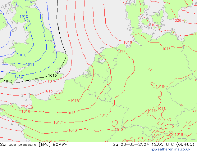 ciśnienie ECMWF nie. 26.05.2024 12 UTC