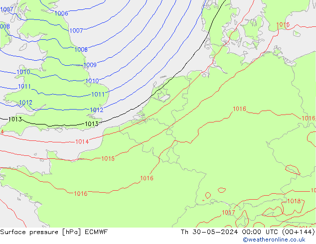 pression de l'air ECMWF jeu 30.05.2024 00 UTC