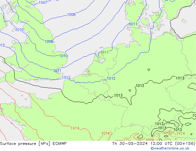 Yer basıncı ECMWF Per 30.05.2024 12 UTC