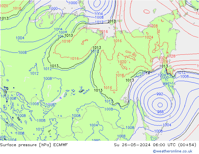 ciśnienie ECMWF nie. 26.05.2024 06 UTC