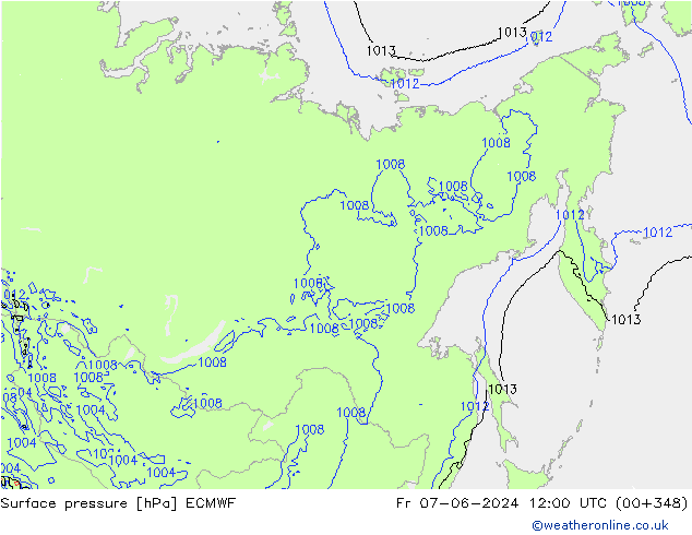 Yer basıncı ECMWF Cu 07.06.2024 12 UTC