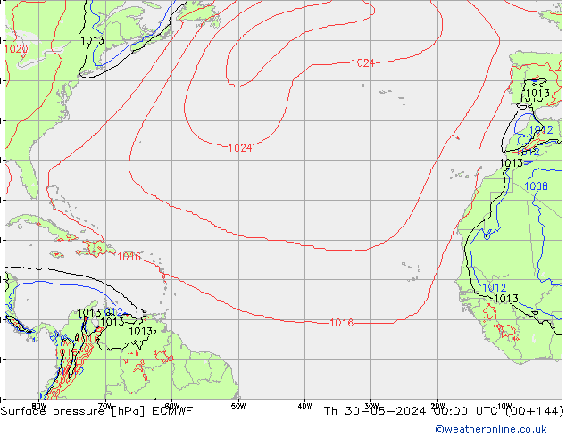 Yer basıncı ECMWF Per 30.05.2024 00 UTC