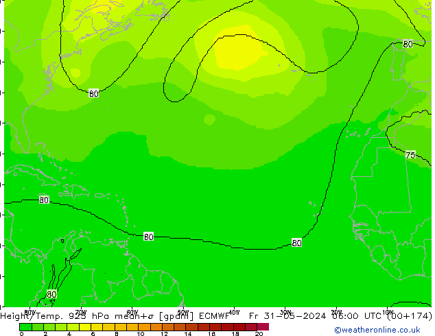 Height/Temp. 925 hPa ECMWF ven 31.05.2024 06 UTC