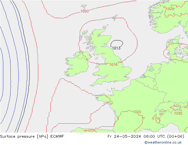 pression de l'air ECMWF ven 24.05.2024 06 UTC