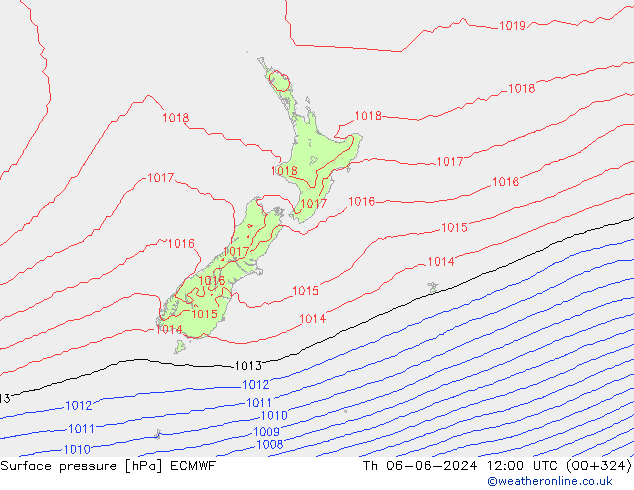 ciśnienie ECMWF czw. 06.06.2024 12 UTC