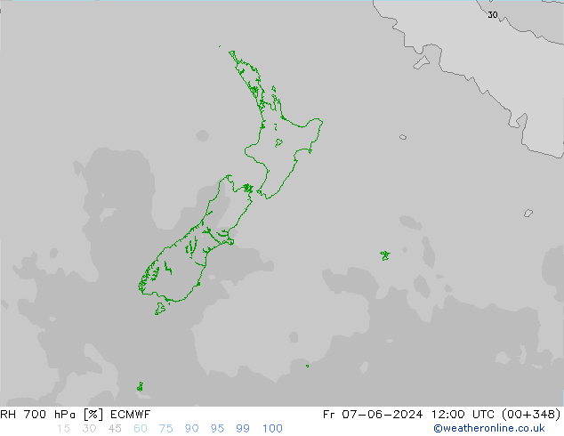 RH 700 hPa ECMWF  07.06.2024 12 UTC