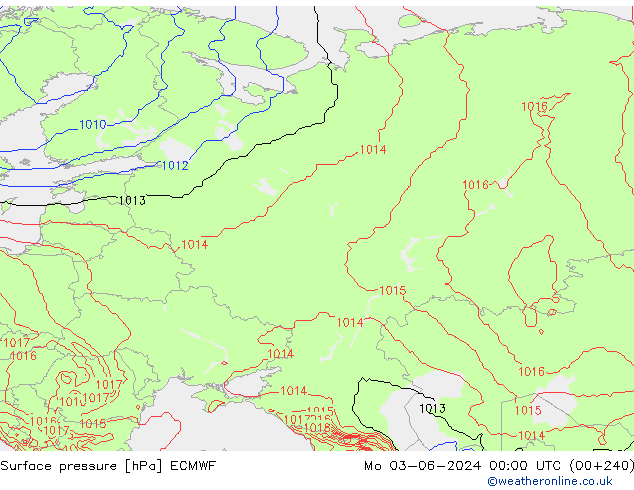 ciśnienie ECMWF pon. 03.06.2024 00 UTC