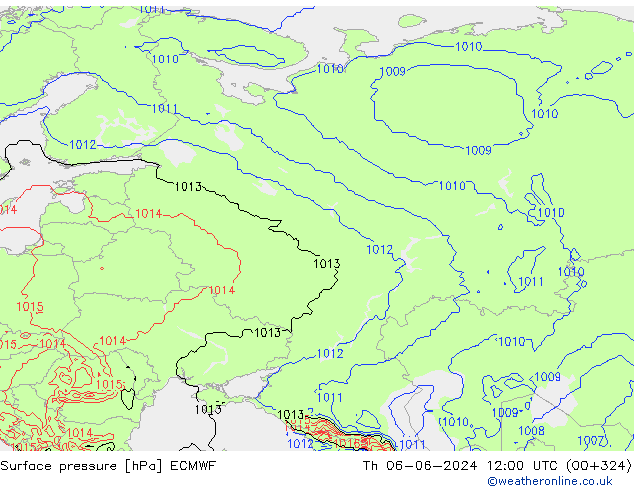 Yer basıncı ECMWF Per 06.06.2024 12 UTC