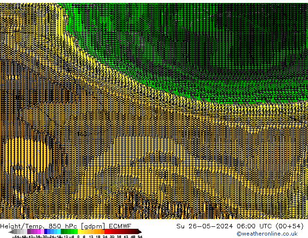 Height/Temp. 850 hPa ECMWF Su 26.05.2024 06 UTC