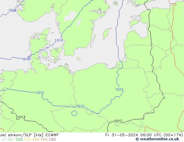 Courant-jet ECMWF ven 31.05.2024 06 UTC