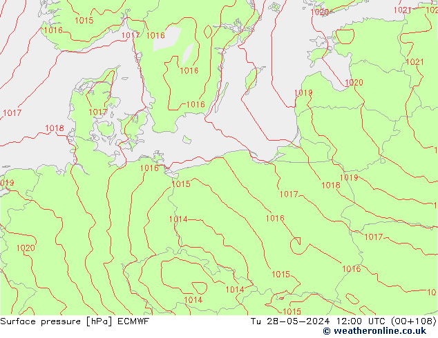 Yer basıncı ECMWF Sa 28.05.2024 12 UTC