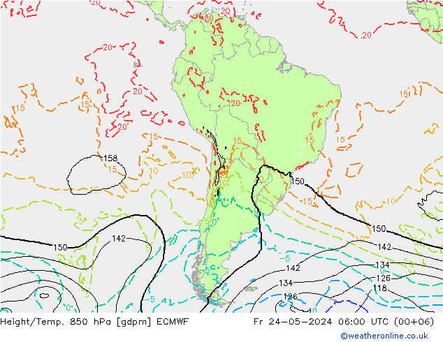 Height/Temp. 850 hPa ECMWF  24.05.2024 06 UTC