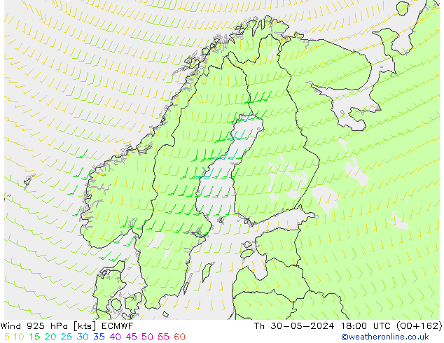 Wind 925 hPa ECMWF do 30.05.2024 18 UTC