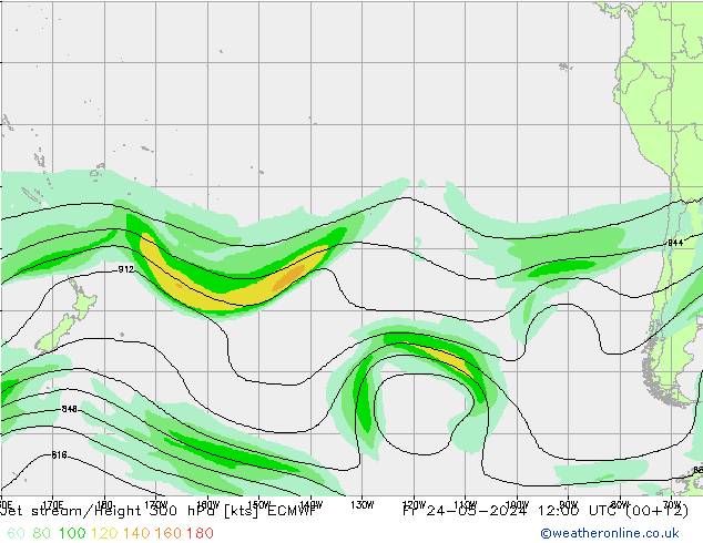 Jet stream ECMWF Sex 24.05.2024 12 UTC