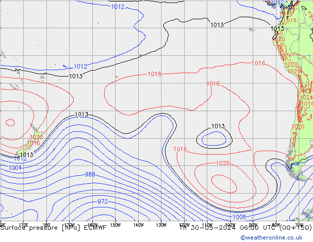 Luchtdruk (Grond) ECMWF do 30.05.2024 06 UTC