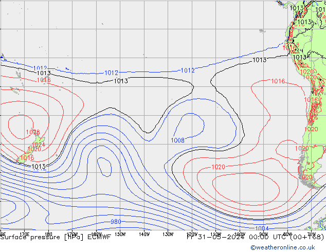 Yer basıncı ECMWF Cu 31.05.2024 00 UTC