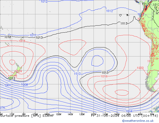 pression de l'air ECMWF ven 31.05.2024 06 UTC