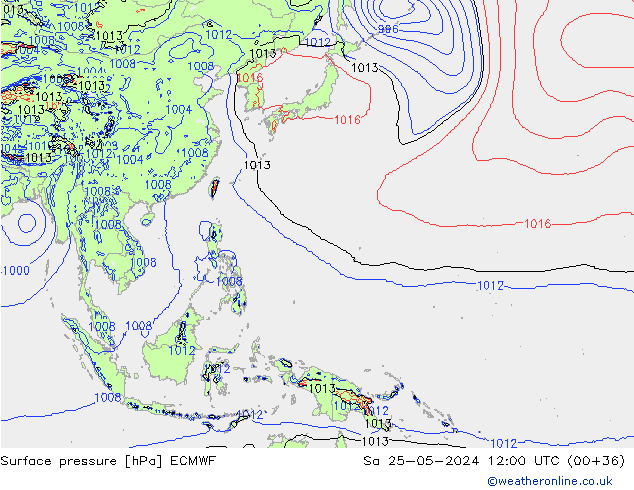 Yer basıncı ECMWF Cts 25.05.2024 12 UTC