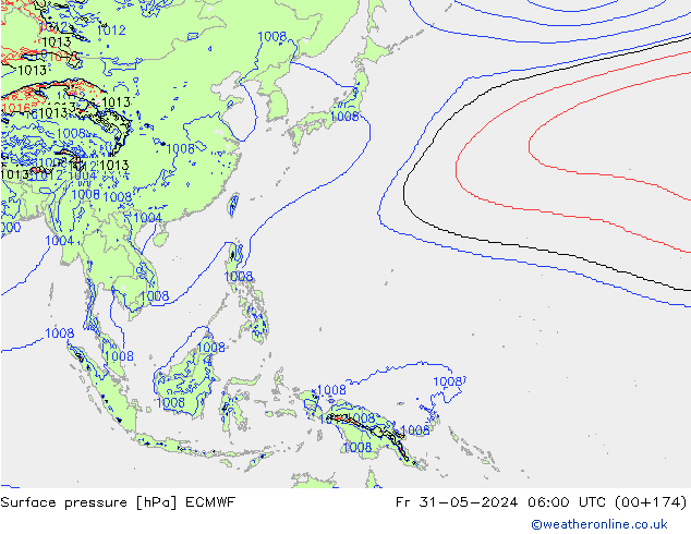 Yer basıncı ECMWF Cu 31.05.2024 06 UTC