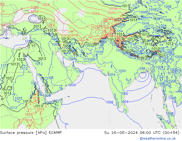 Yer basıncı ECMWF Paz 26.05.2024 06 UTC