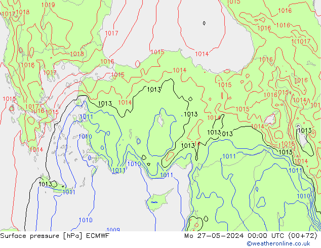 Yer basıncı ECMWF Pzt 27.05.2024 00 UTC