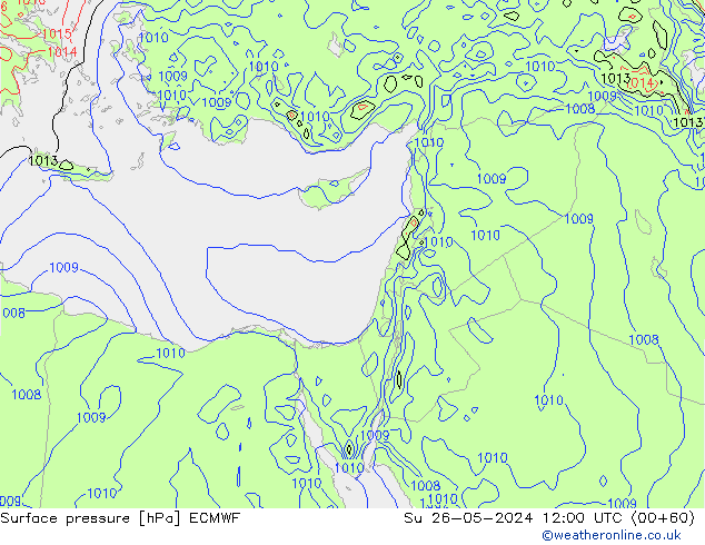 Surface pressure ECMWF Su 26.05.2024 12 UTC