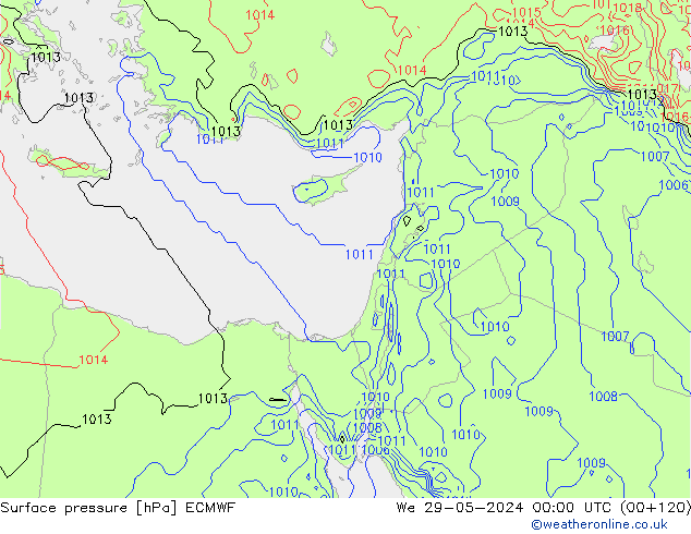 Yer basıncı ECMWF Çar 29.05.2024 00 UTC